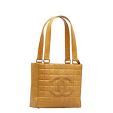 シャネル チョコバー ココマーク ショルダーバッグ トートバッグ ベージュ レザー レディース CHANEL 【中古】